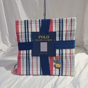 NWT Polo Ralph Lauren Polo Fishing Bear Throw Blanket Multicolor 50X70